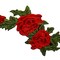 3 1/2"x 7" Red Rose Embroidery Heat Transfer Patch Pack of 12